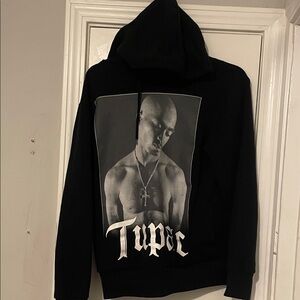 Black Tupac Graphic Hoodie
